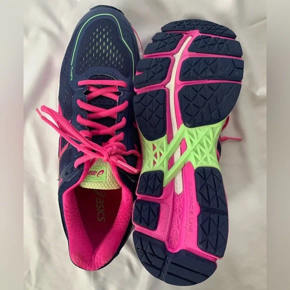 ASICS (Size US 10.5/ EUR 42.5) WMNS GEL KAYANO 22 'INDIGO BLUE PINK GLOW' - Picture 3 of 3